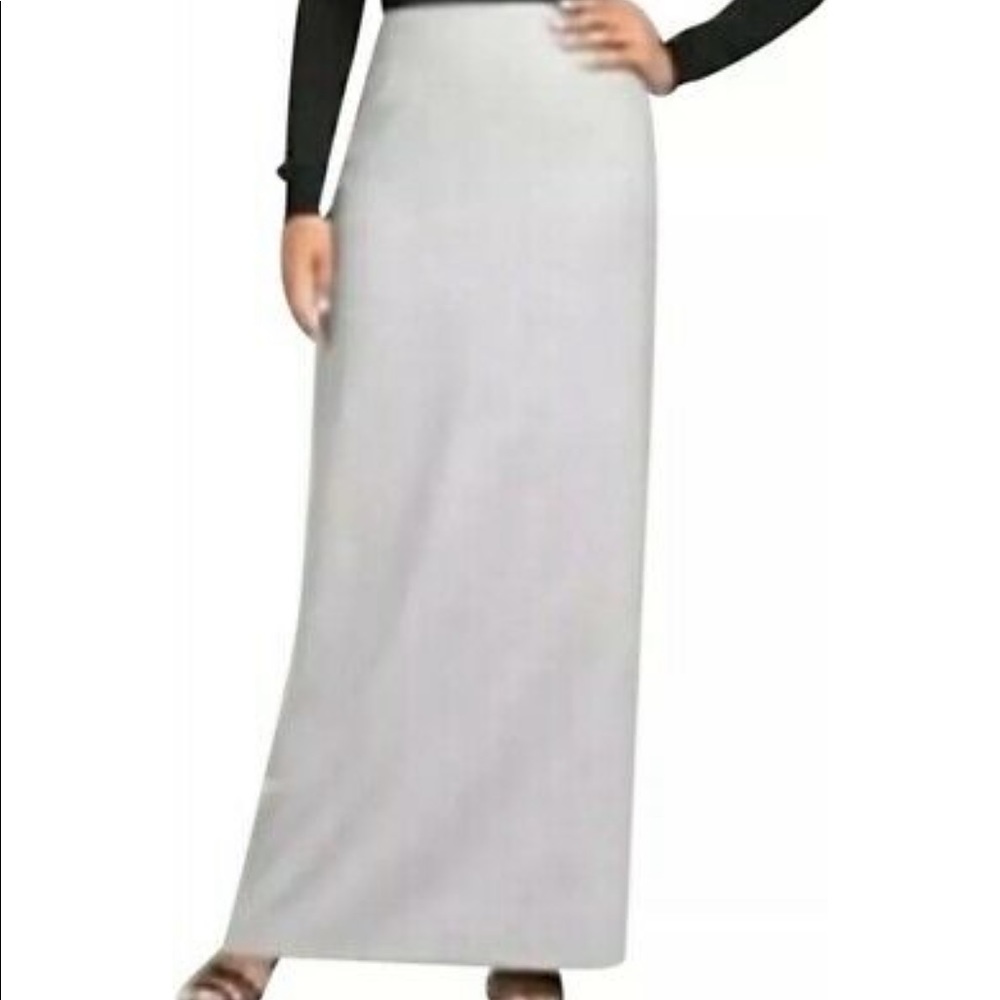 BRAND NEW, NEVER WORN Talbots Light Weight Wool Gray Pencil Maxi Skirt